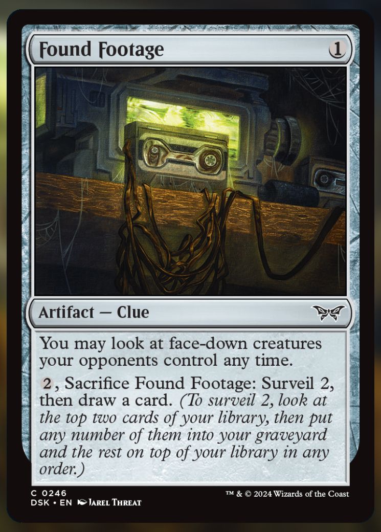 Magic The Gathering Found Footage Card.