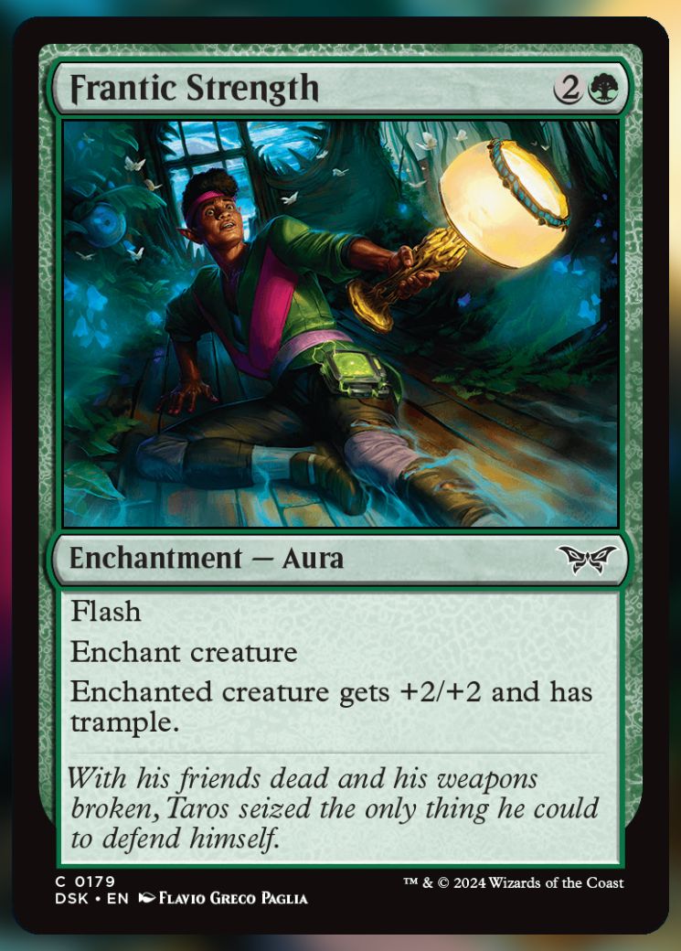Magic The Gathering Frantic Strength Card.