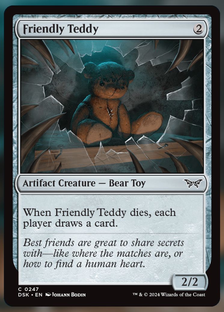 Magic The Gathering Friendly Teddy Card.