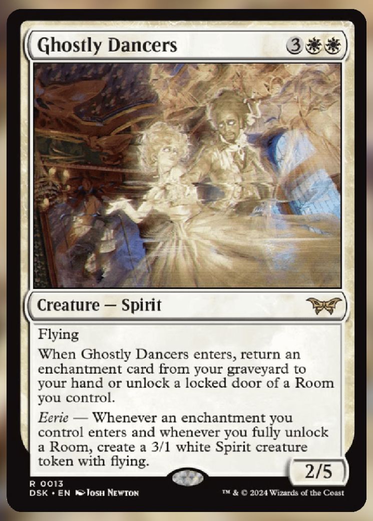Magic The Gathering Ghostly Dancers Card.