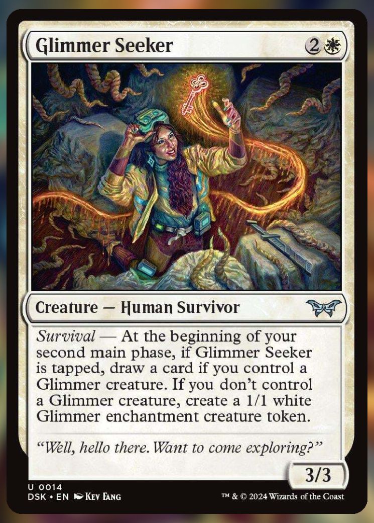 Magic The Gathering Glimmer Seeker Card.
