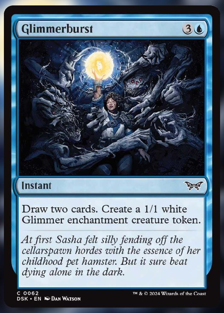 Magic The Gathering Glimmerburst Card.