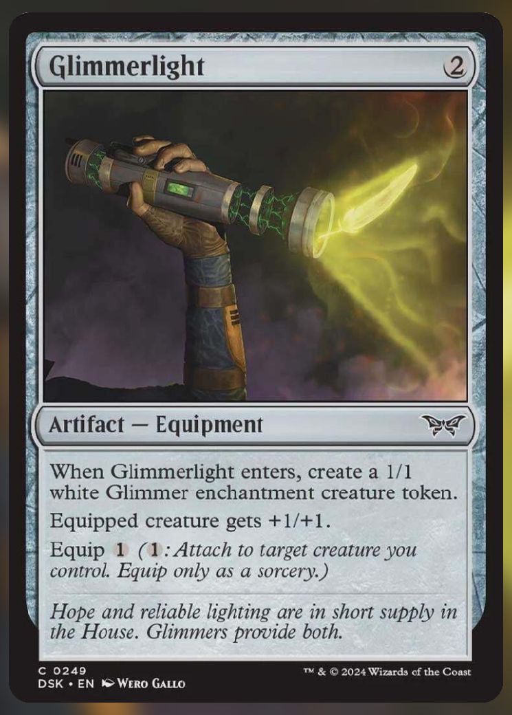 Magic The Gathering Glimmerlight Card.