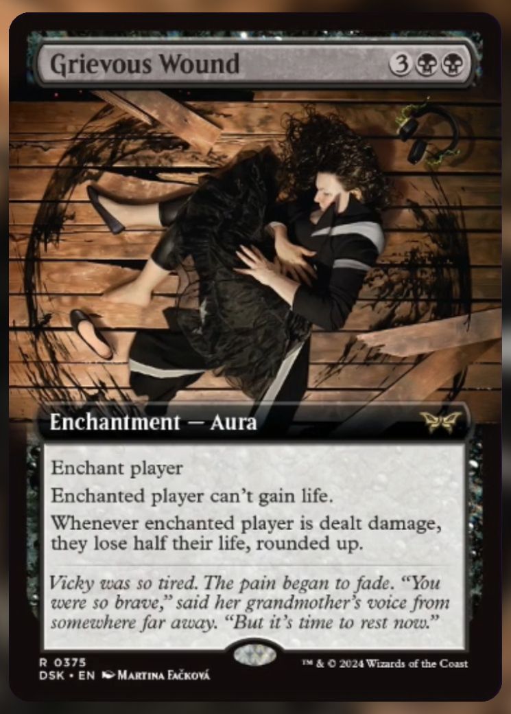 Magic The Gathering Grievous Wound Alt Card.