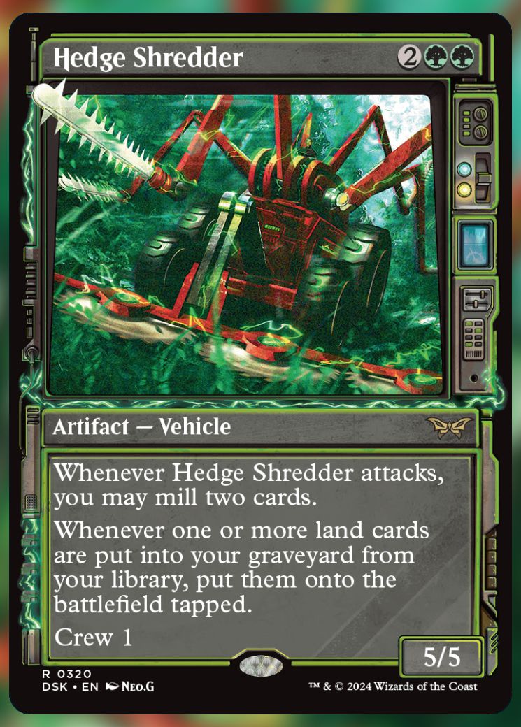 Magic The Gathering Hedge Shredder Card.