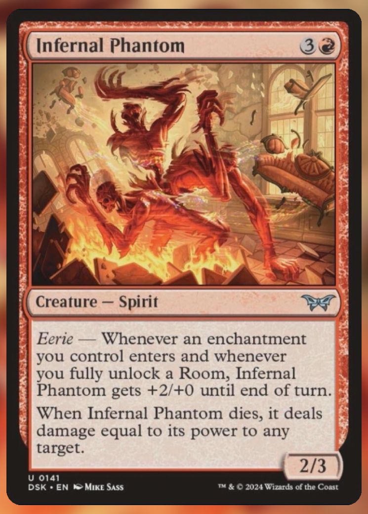 Magic The Gathering Infernal Phantom card.