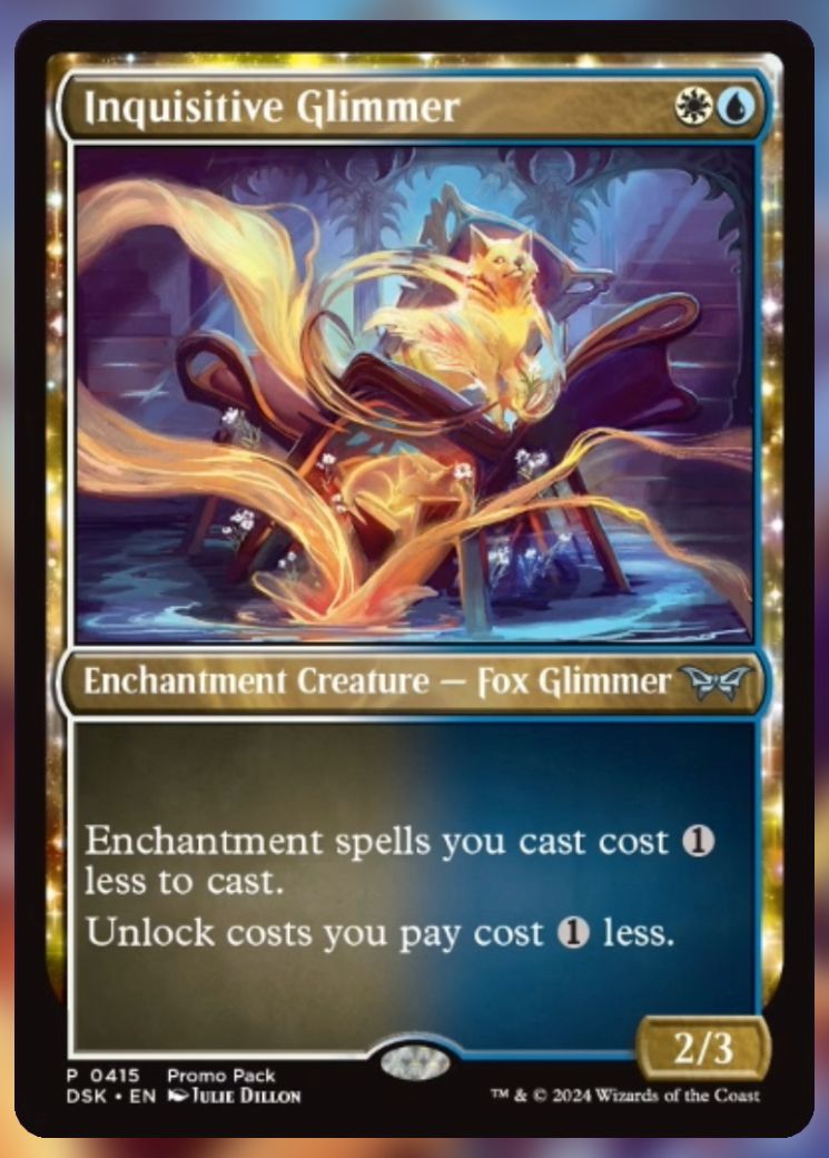 Magic The Gathering Inquisitive Glimmer Alt Card.