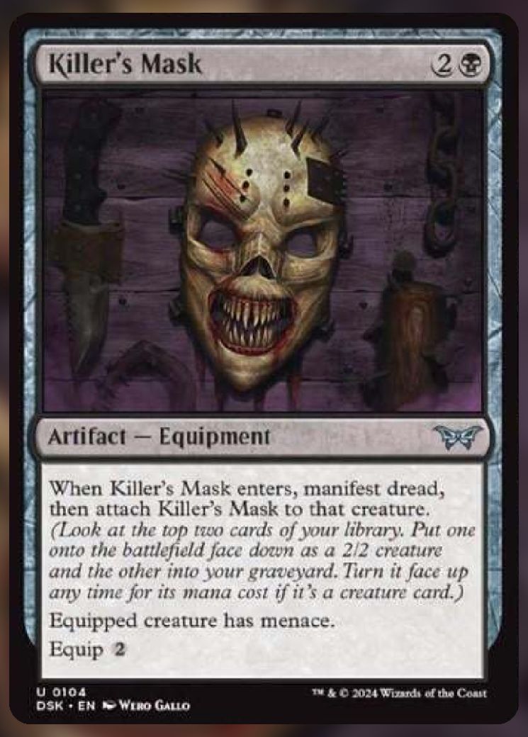 Magic The Gathering Killer's Mask Card.