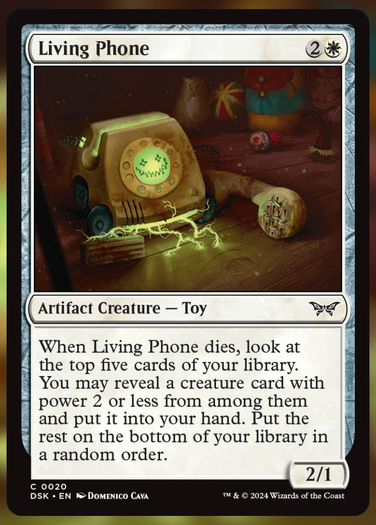 Magic The Gathering Living Phone Card.