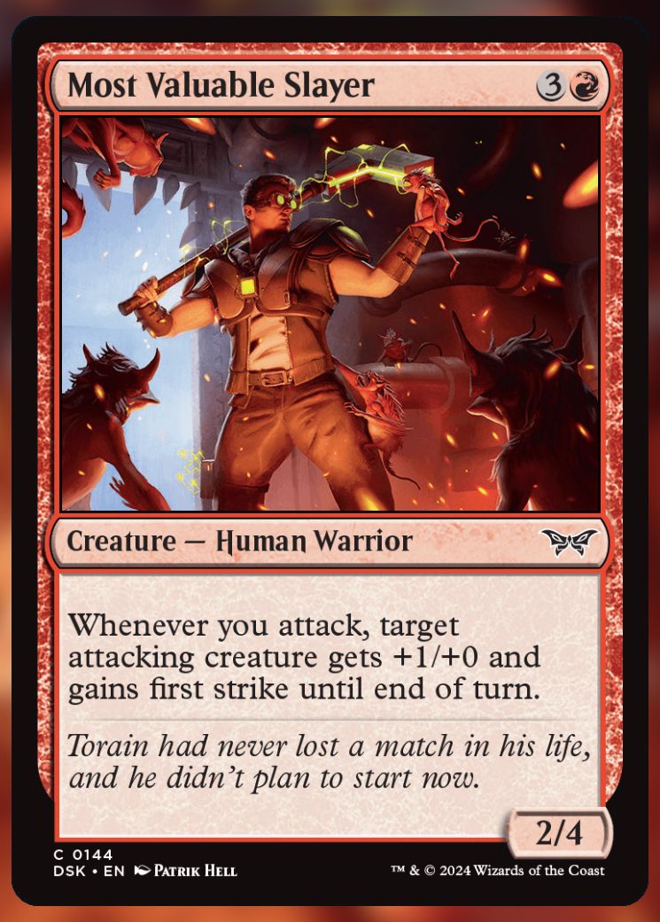 Magic The Gathering Most Valuable Slayer Card.
