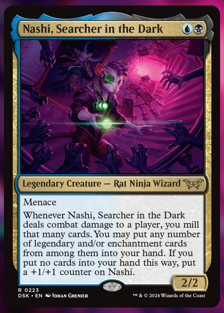 Magic The Gathering Nashi, Searcher in the Dark Card.