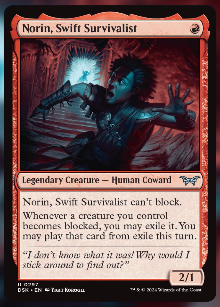 Magic The Gathering Norin, Swift Survivalist Alt Card.