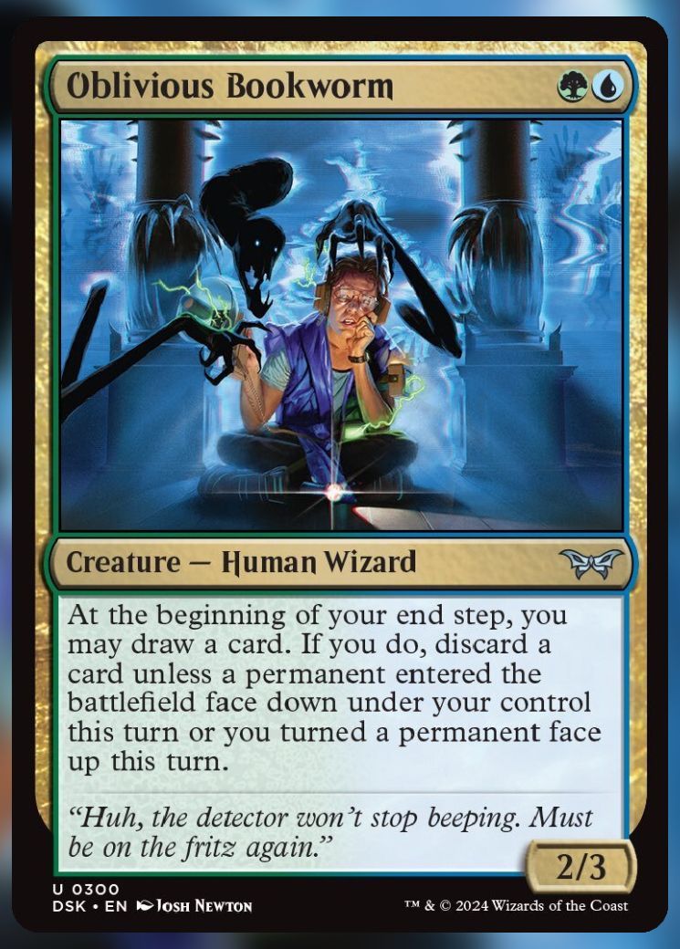 Magic The Gathering Oblivious Bookworm Alt Card.