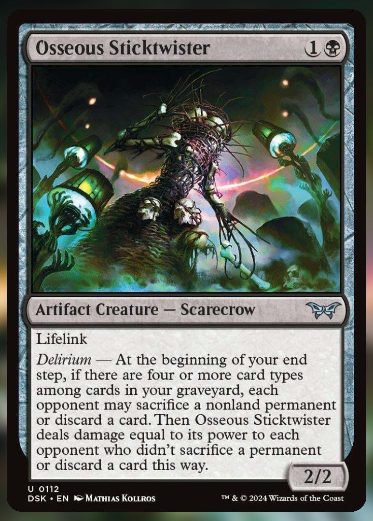 Magic The Gathering Osseous Sticktwister Card.