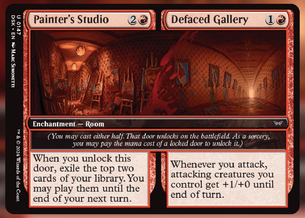 Magic The Gathering Painter's Studio and Defaced Gallery Cards.