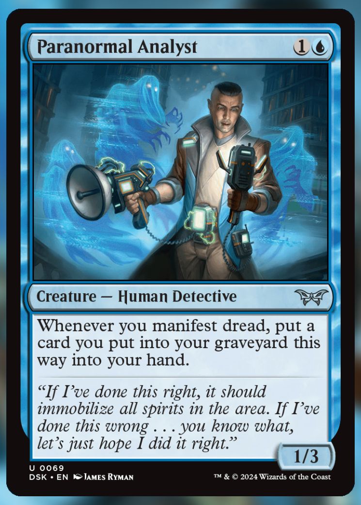 Magic The Gathering Paranormal Analyst Card.