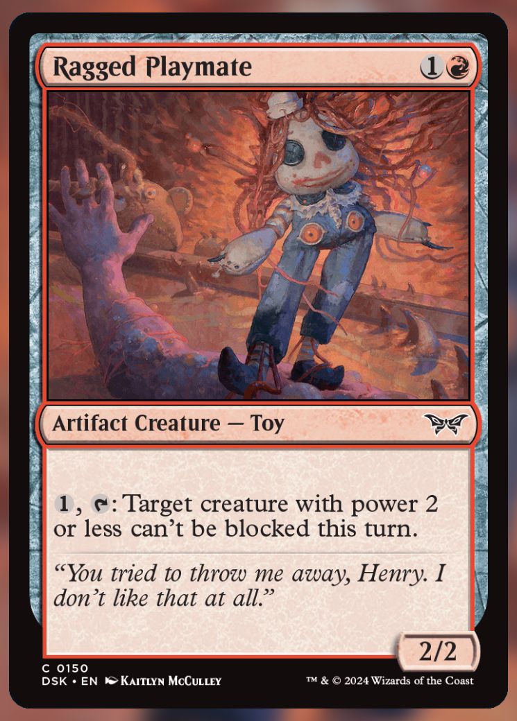 Magic The Gathering Ragged Playmate Card.