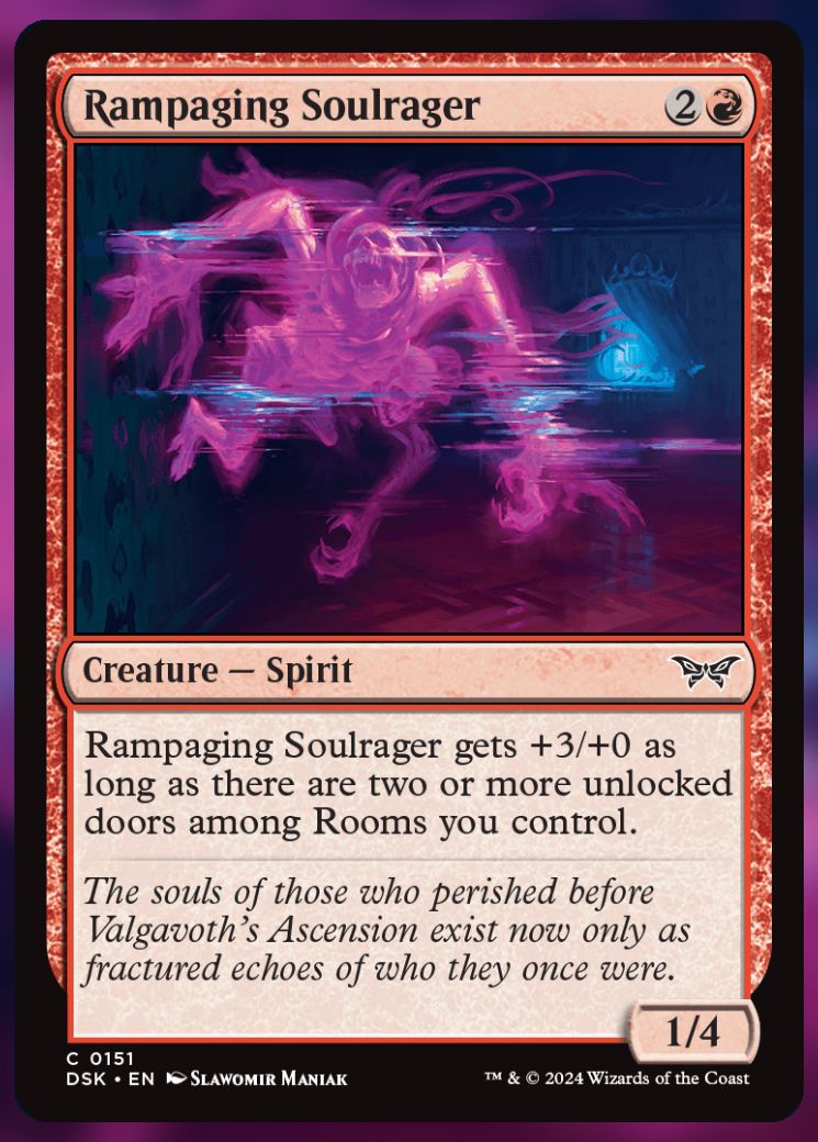 Magic The Gathering Rampaging Soulrager Card.