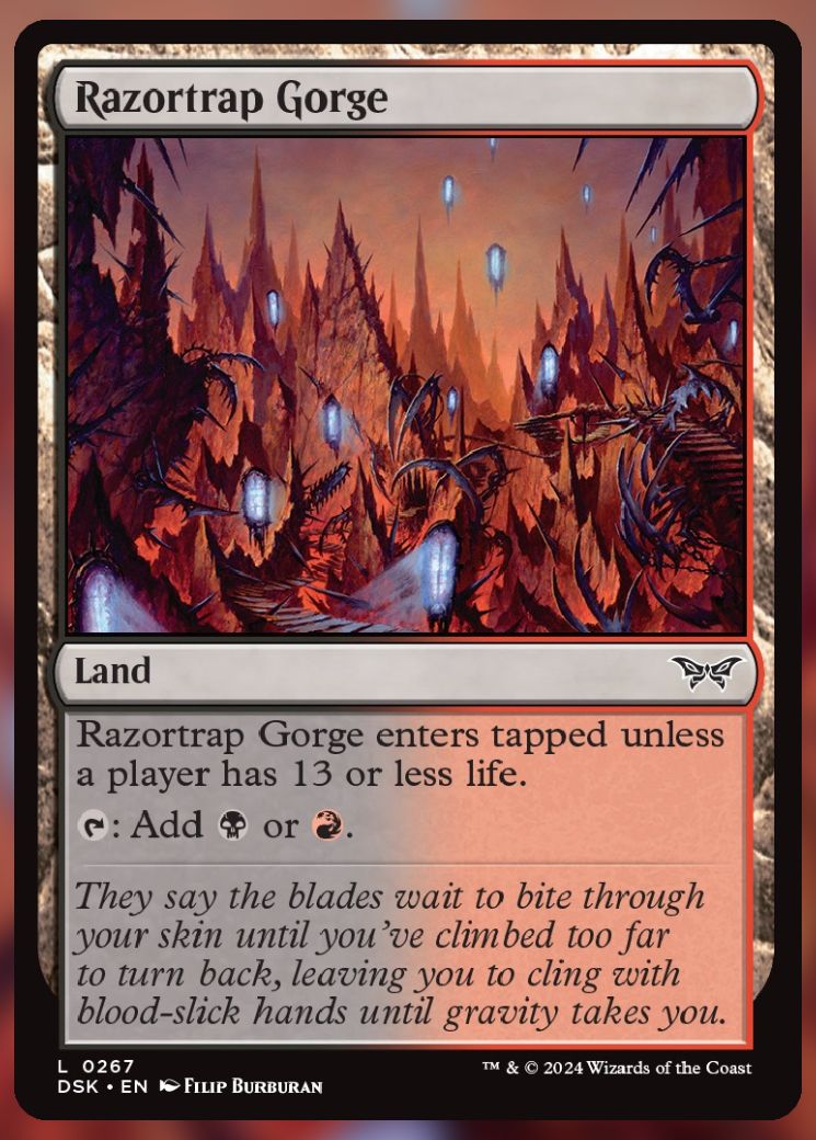 Magic The Gathering Razortrap Gorge Card.