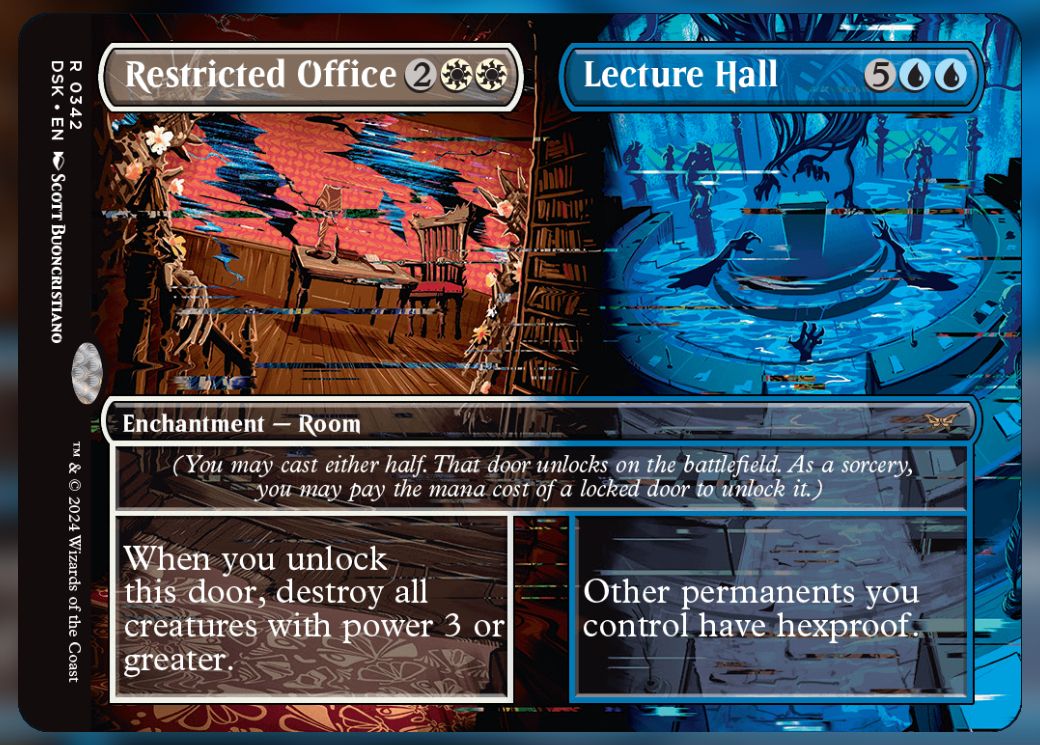 Magic The Gathering Restricted Office and Lecture Hall Alt Cards.