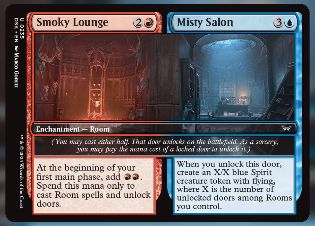 Magic The Gathering Smoky Lounge and Misty Salon Cards.