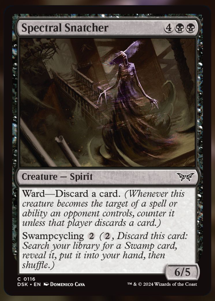 Magic The Gathering Spectral Snatcher Card.