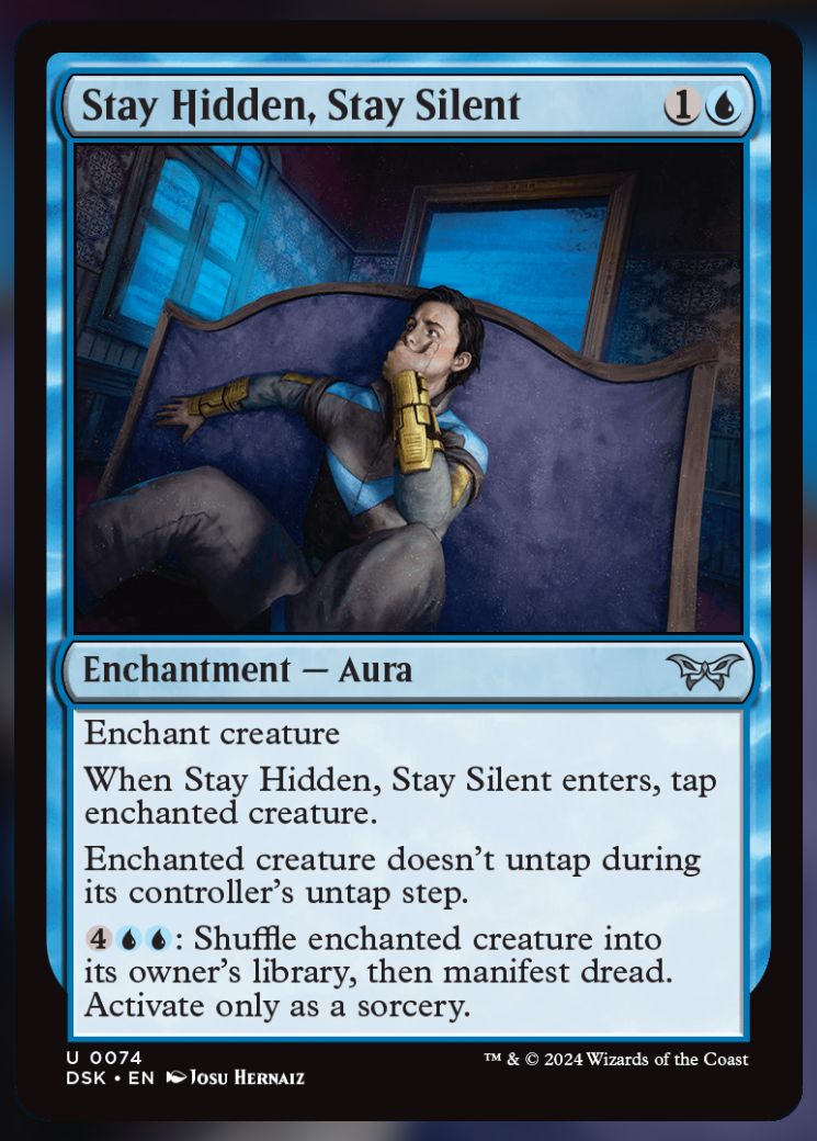 Magic The Gathering Stay Hidden, Stay Silent Card.