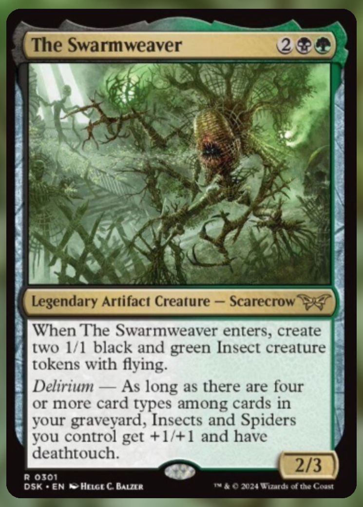 Magic The Gathering The Swarmweaver Alt Card.