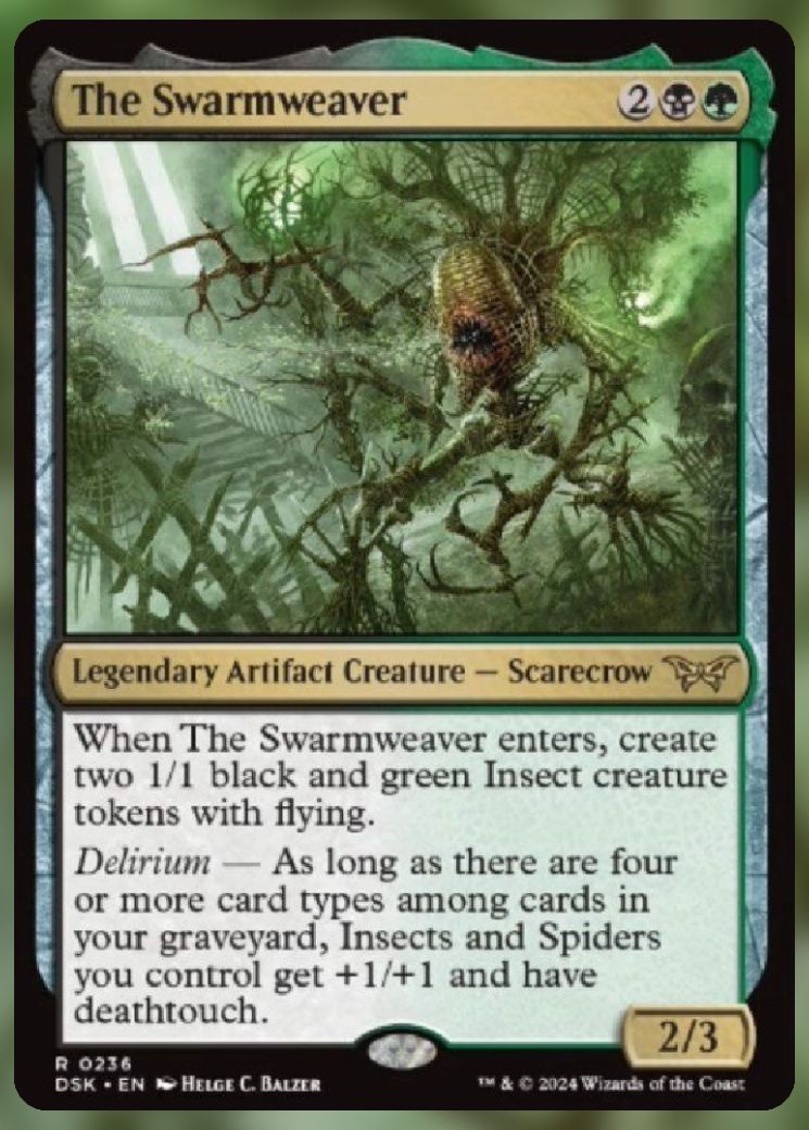 Magic The Gathering The Swarmweaver Card.