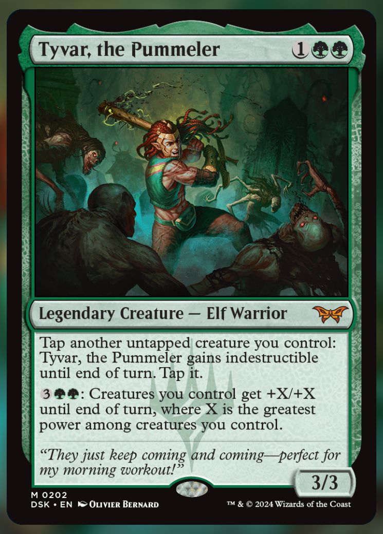 Magic The Gathering Tyvar, the Pummeler Card.