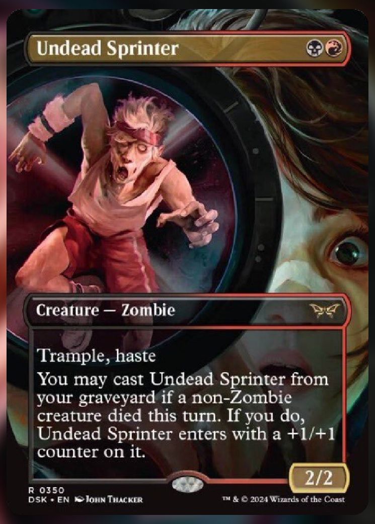 Magic The Gathering Undead Sprinter Alt Card.