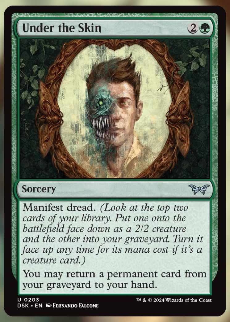 Magic The Gathering Under The Skin Card.