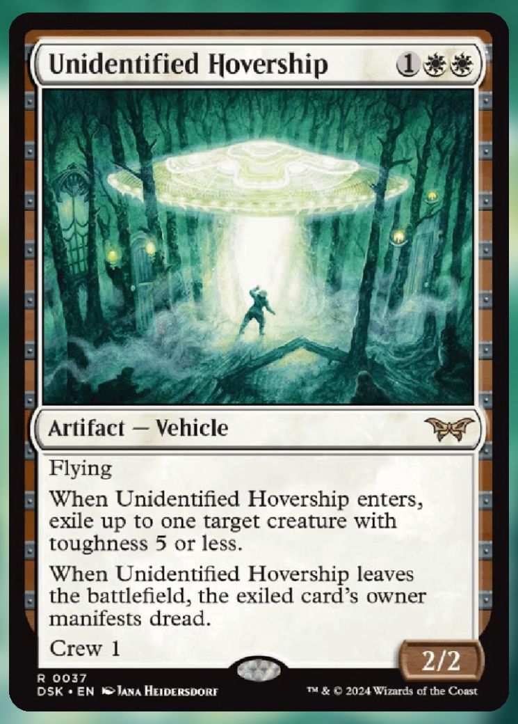 Magic The Gathering Unidentified Hovership Card.