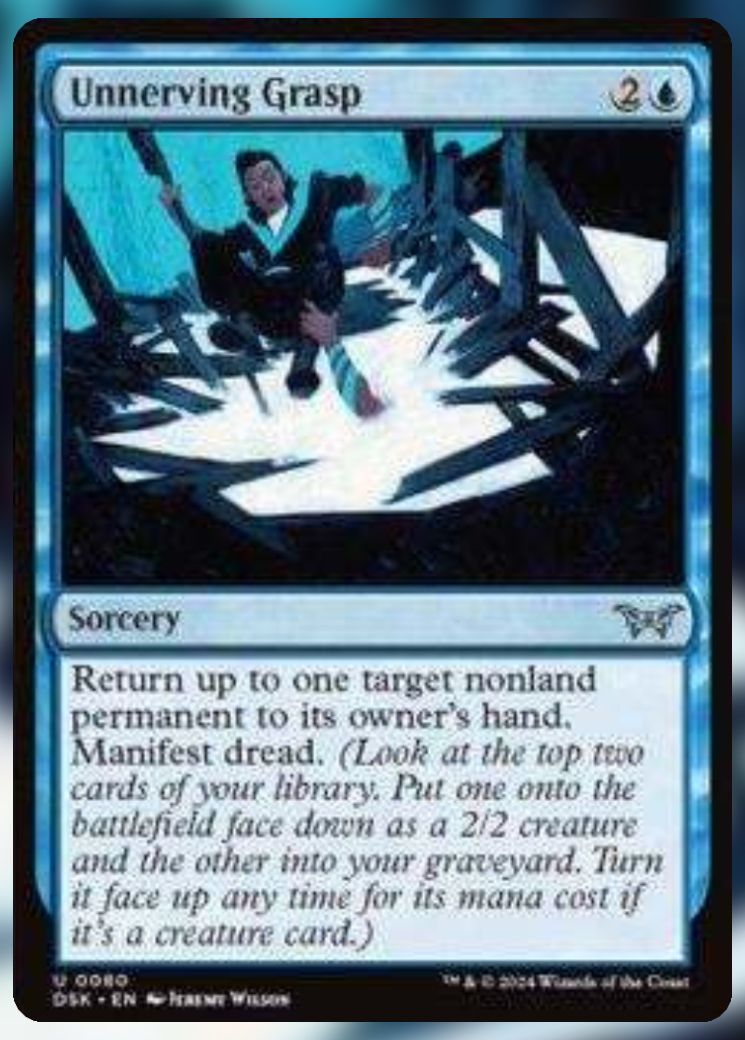 Magic The Gathering Unnerving Grasp Card.