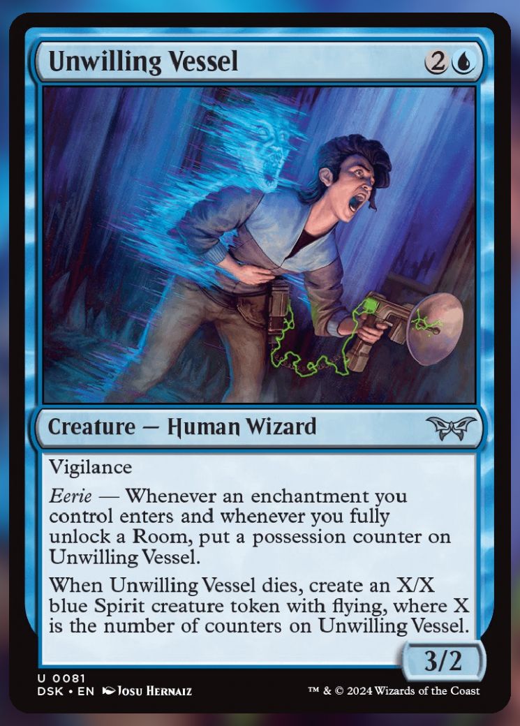 Magic The Gathering Unwilling Vessel card.