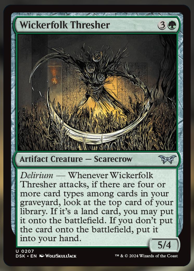 Magic The Gathering Wickerfolk Thresher Card.