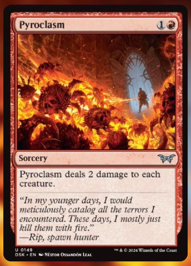 Magic The Gathering Pyroclasm Card.