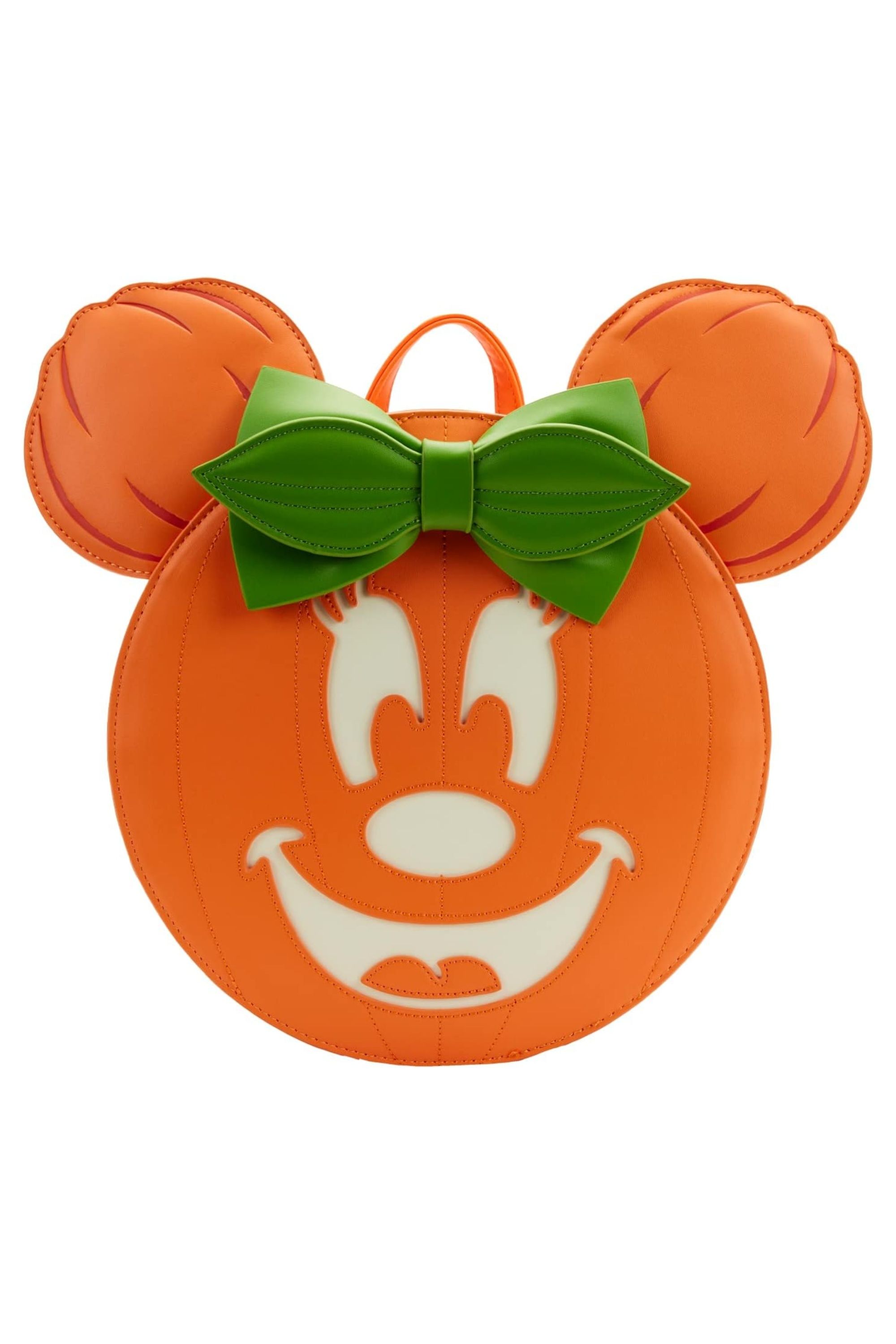 Loungefly Disney Glow Face Minnie Pumpkin Mini Backpack
