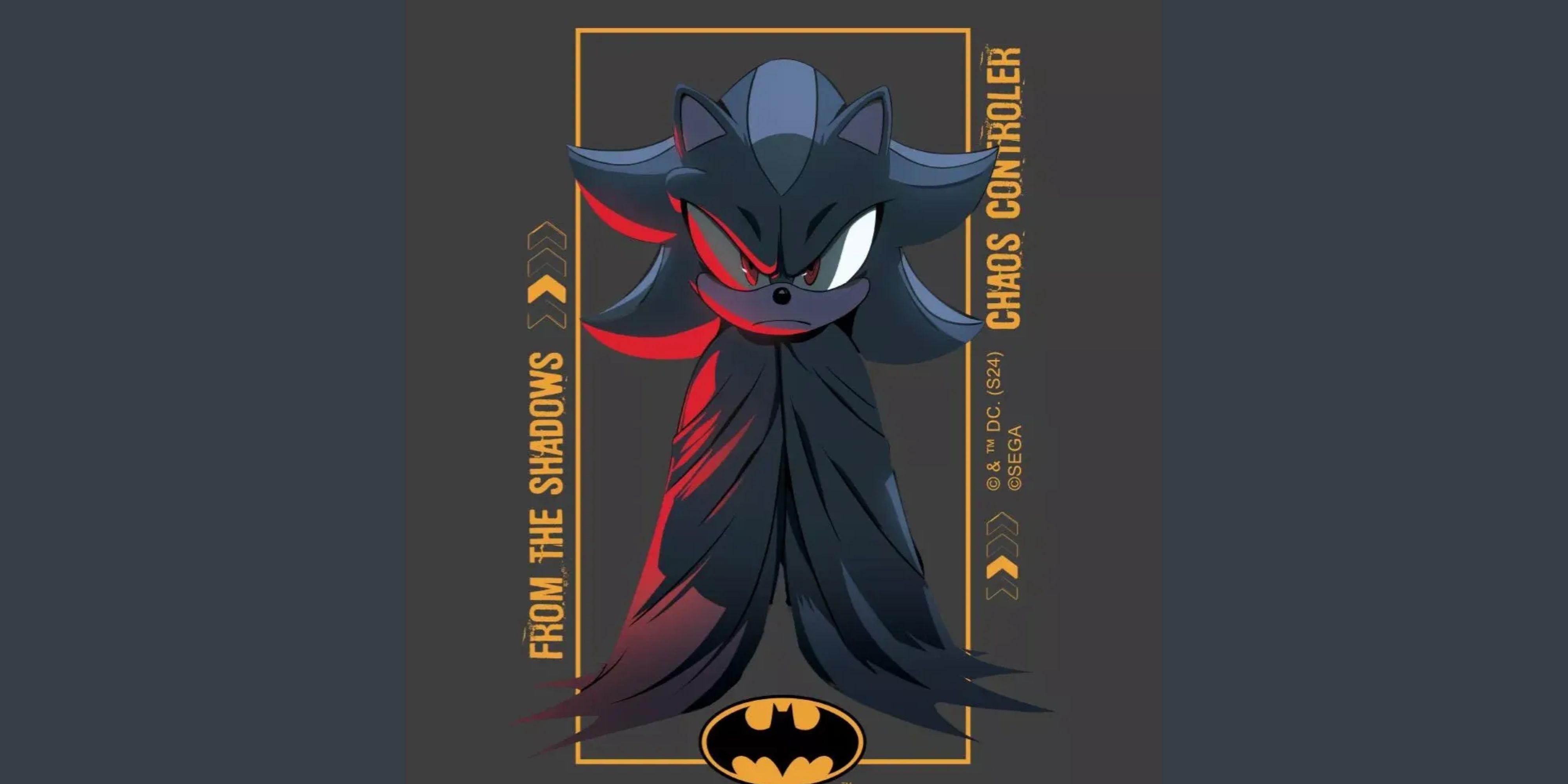 shadow batman sonic x dc t-shirt design