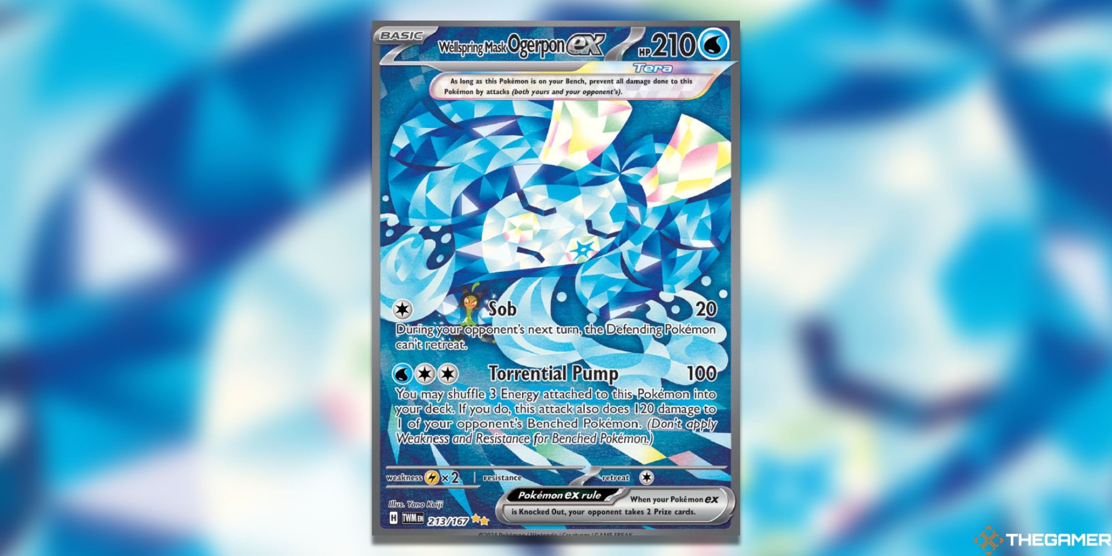 The Ogerpon Wellspring Mask SIR from Twilight Masquerade in the Pokemon TCG.