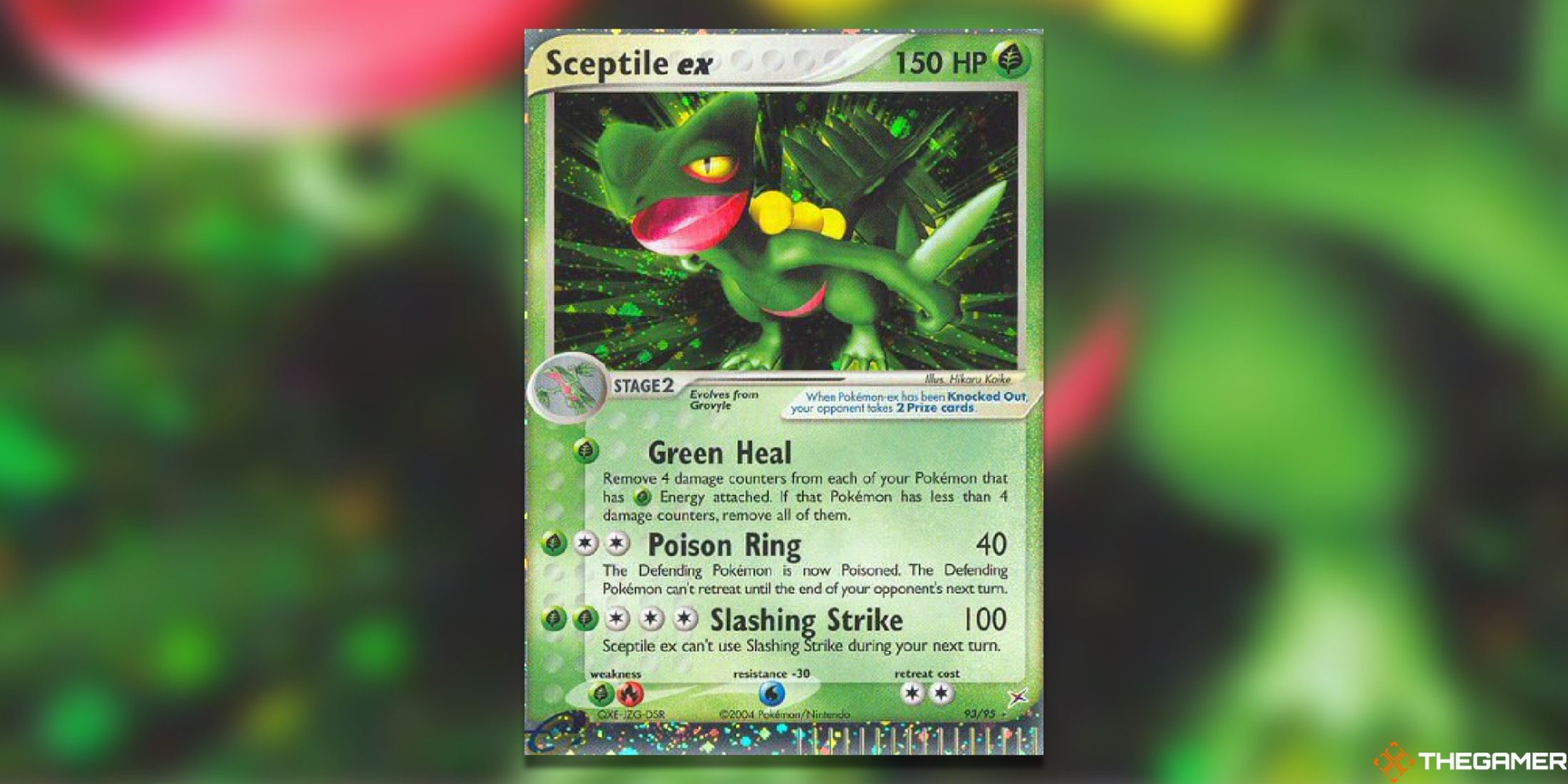 The Team Magma vs Team Aqua Sceptile ex in the Pokemon TCG.