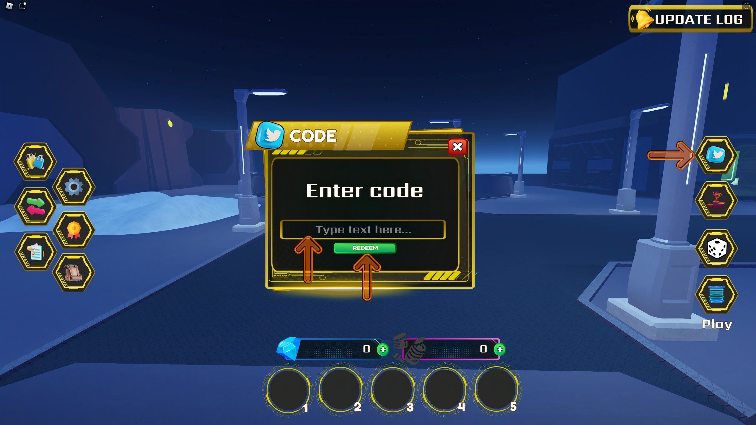 the codes box in Murder Drones Tower Defense on Roblox