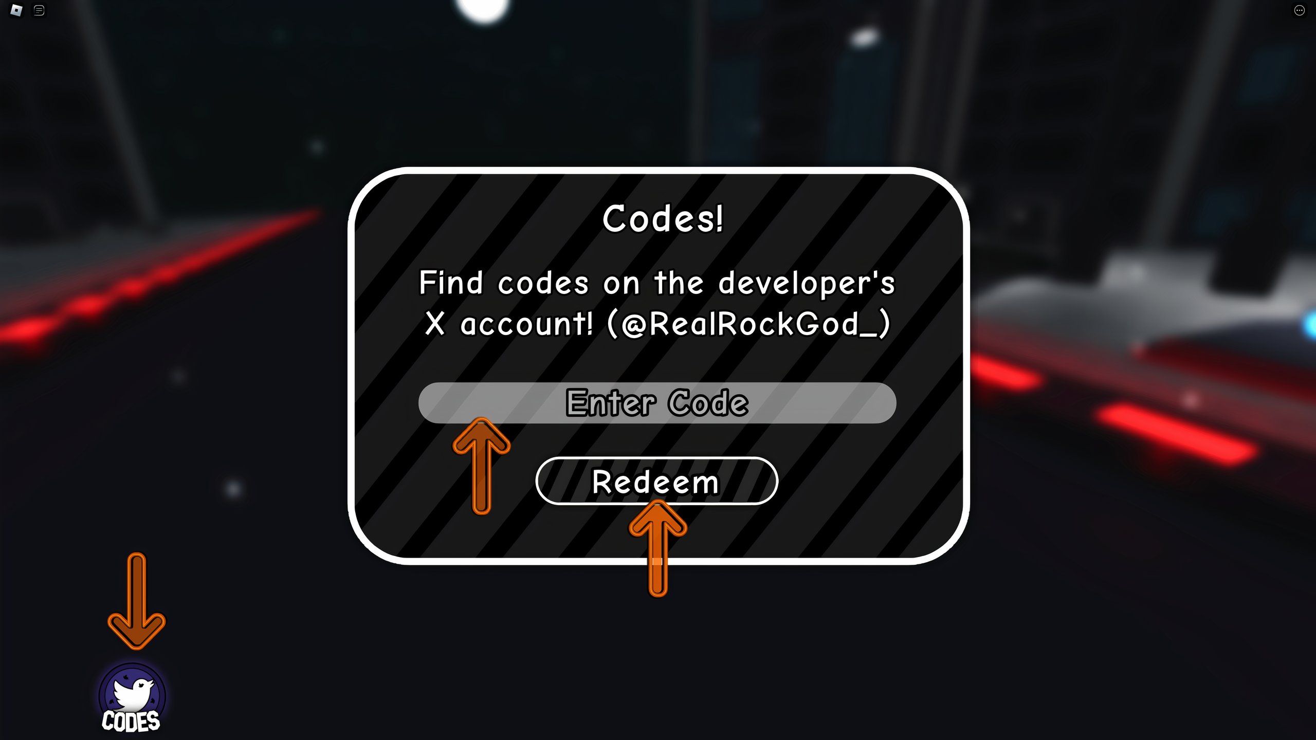 the codes box in Drone Defense on Roblox