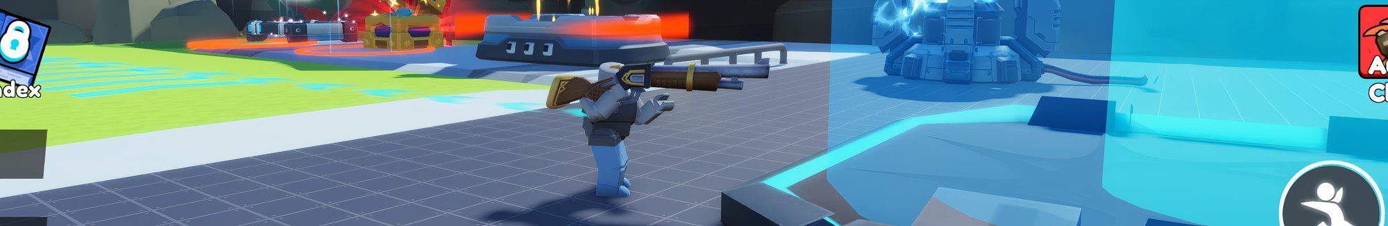 a player in +1 Rocket Guns And Tanks on Roblox