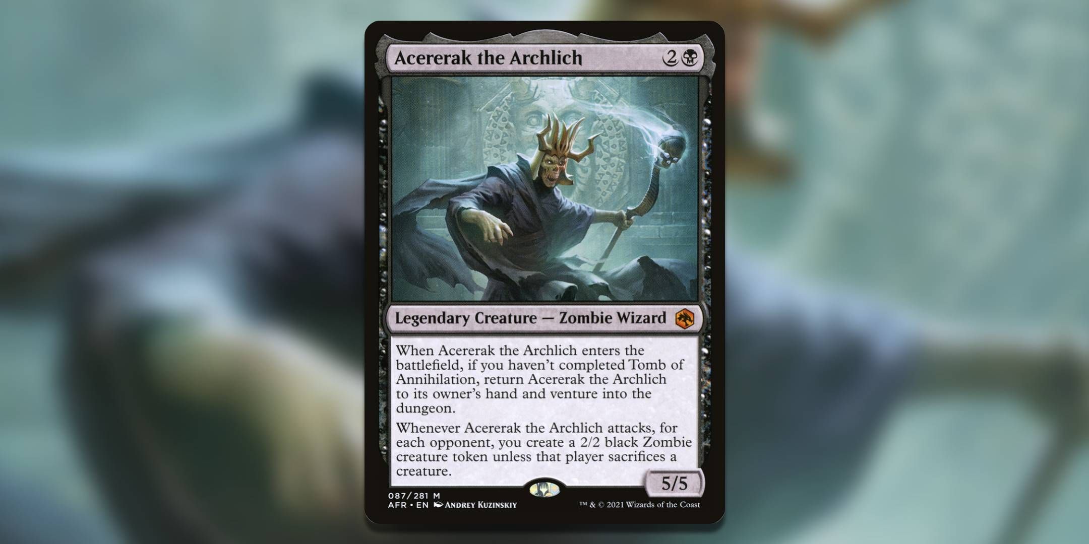 The Magic The Gathering card Acerarak the Archlich by Andrey Kuzinskiy.