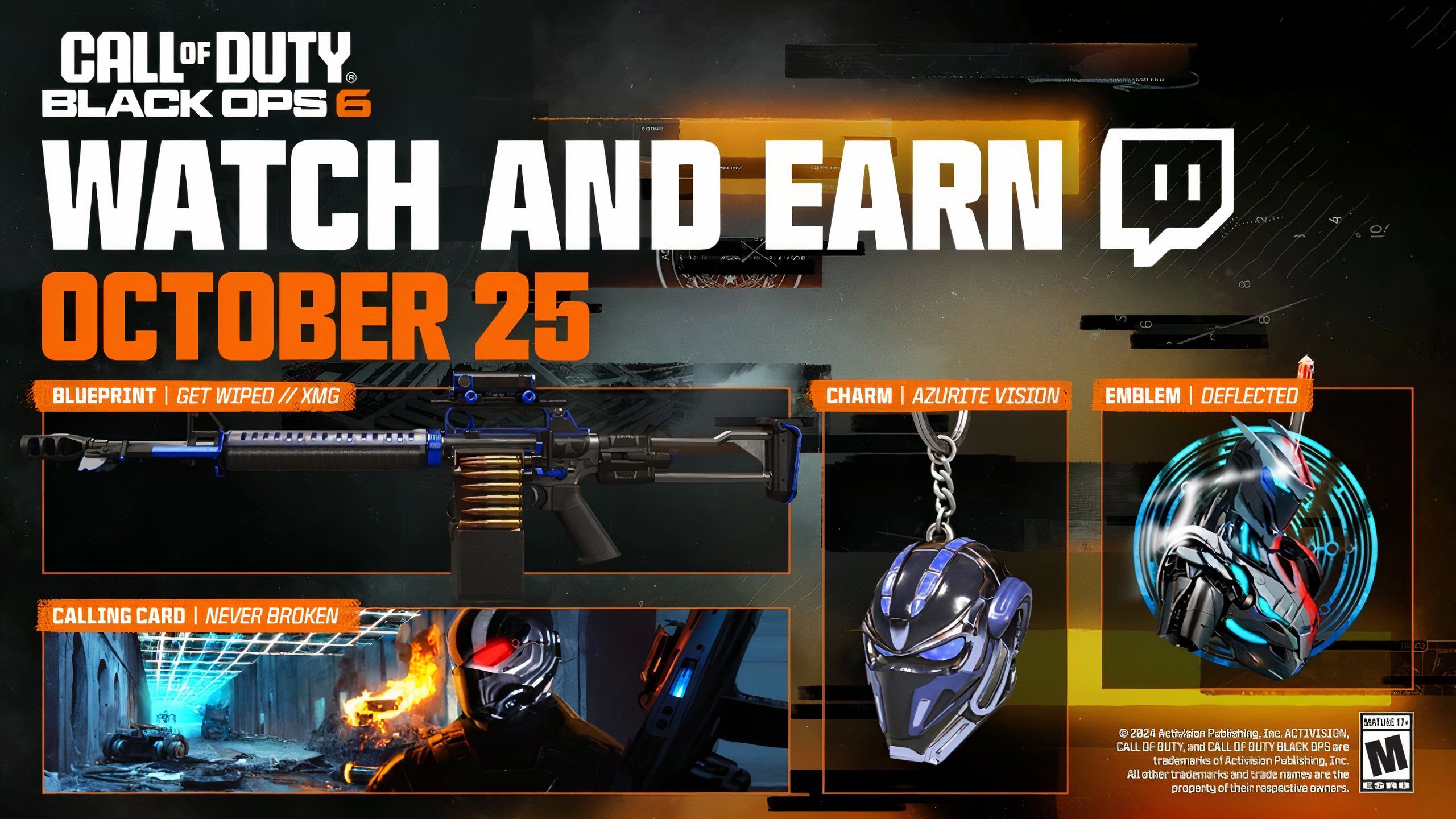 A picture of the Twitch Drop Rewards for Black Ops 6