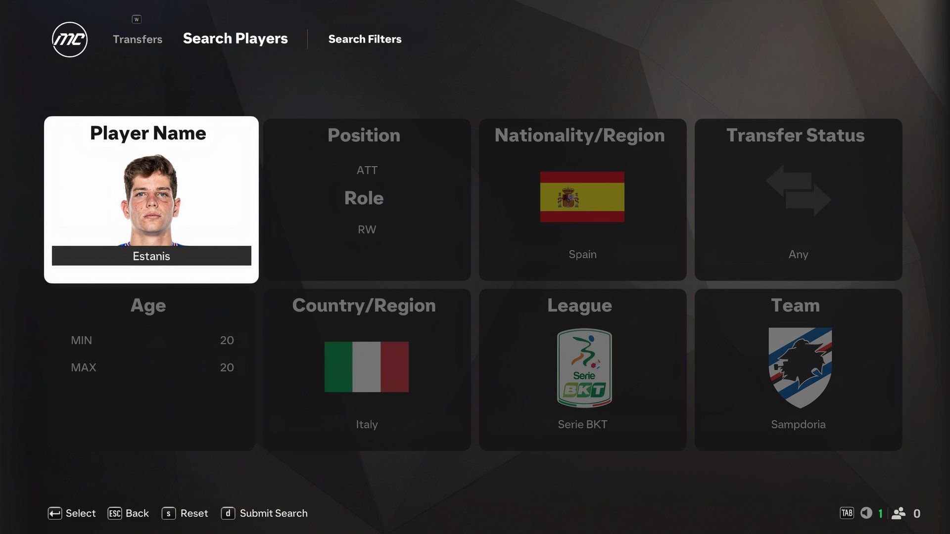 Estanis in EA Sports FC 25.