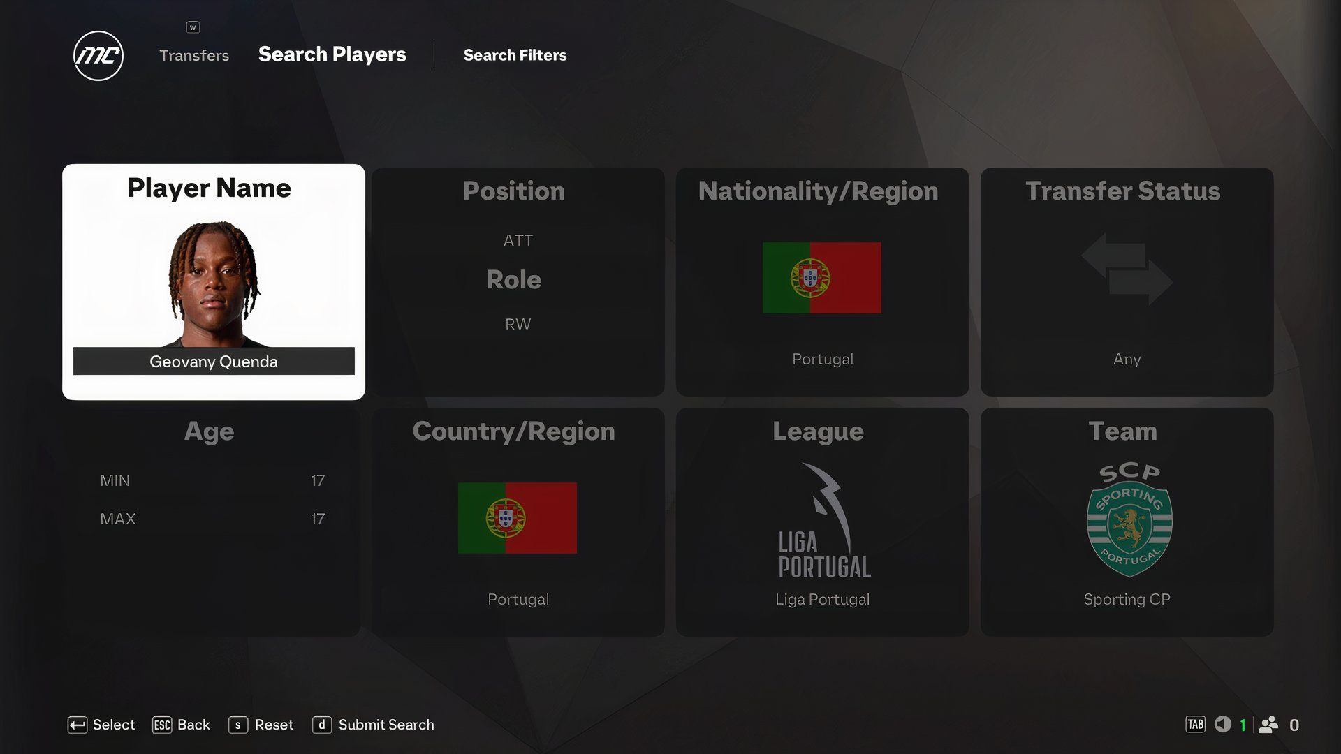 Geovany Quenda in EA Sports FC 25.