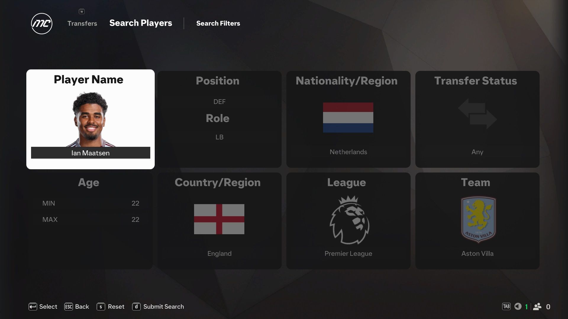 Ian Maatsen in EA Sports FC 25.