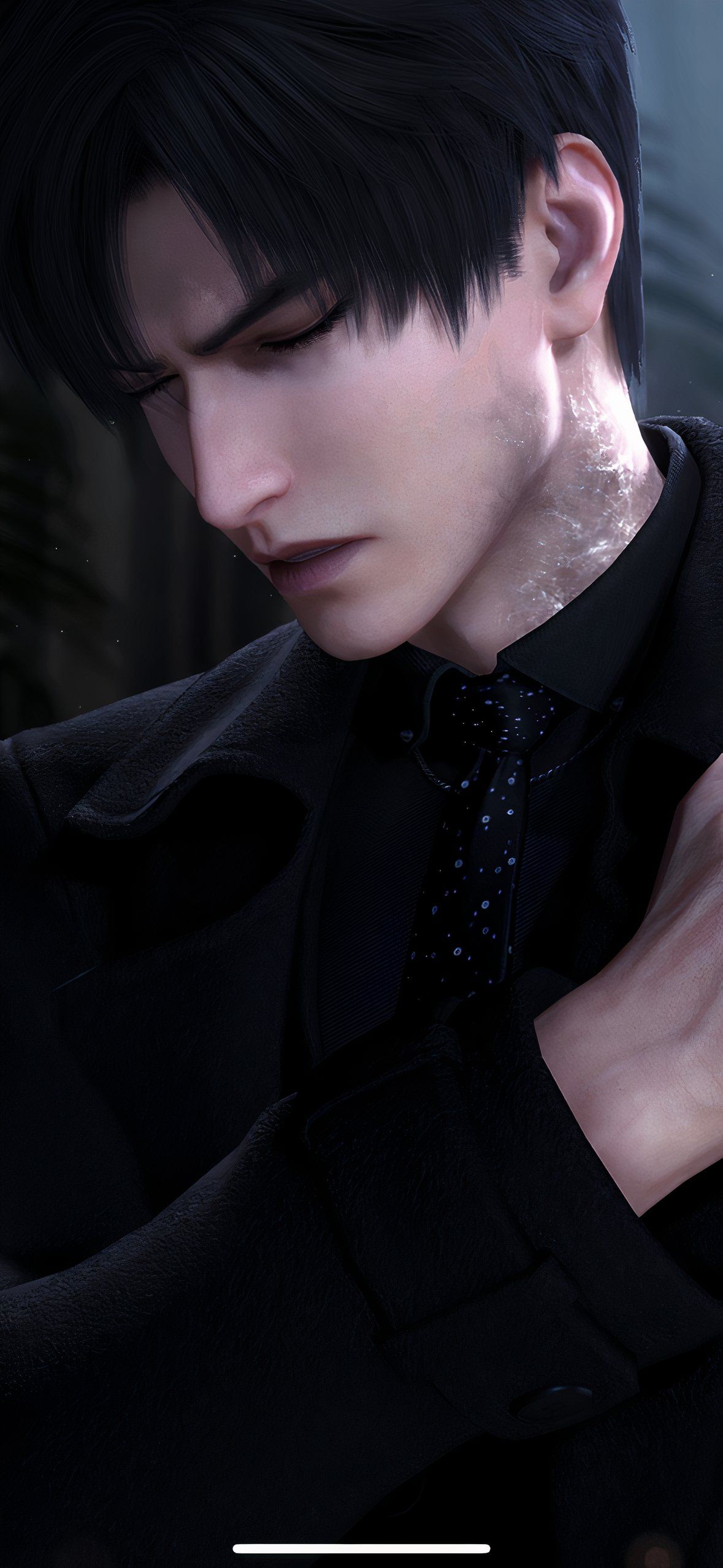 Love And Deepspace: An image of Zayne from his Frozen Nightfall memory